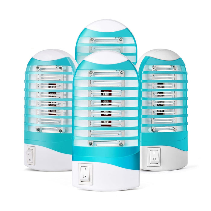 Bug Zapper Plug in Mosquito Killer Trap Zapper, Electric Gnat Fly Trap Zapper for House Indoor Bug Killer Light Eliminates Flying Pests for Home 4 Pack