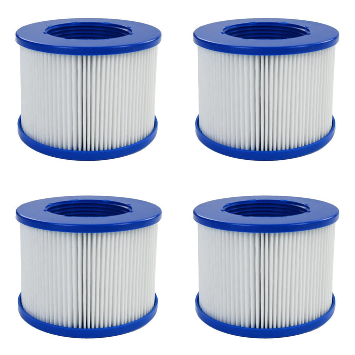 MRSTOT Screw-in Hot Tub Filter Replacement for RELXTIME/ALEKO/Wejoy Aquaspa/Co-z/Wave/CleverSpa - Threaded Cartridges for Inflatable Hot Tubs & Massage Pools (4 Pack)