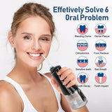 Water Dental flosser for Teeth Cleaning - Rechargeable Cordless Oral Irrigator 4 Modes 6 Tips IPX 7 Waterproof Portable Teeth Cleaner Pick for Home Trave