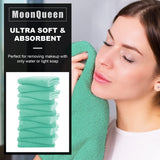 Microfiber Facial Cloths Fast Drying Washcloth 12 pack - Premium Soft Makeup Remover Cloths - Aqua Green