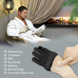 Evridwear Men Moisturizing Cotton Gloves with Touchscreen Fingertips for Eczema Beauty Cosmetic Dry Hands Sensitive Irritated Skin Therapy Overnight Bedtime, 6 Pairs, Lightweight-Black, L/XL