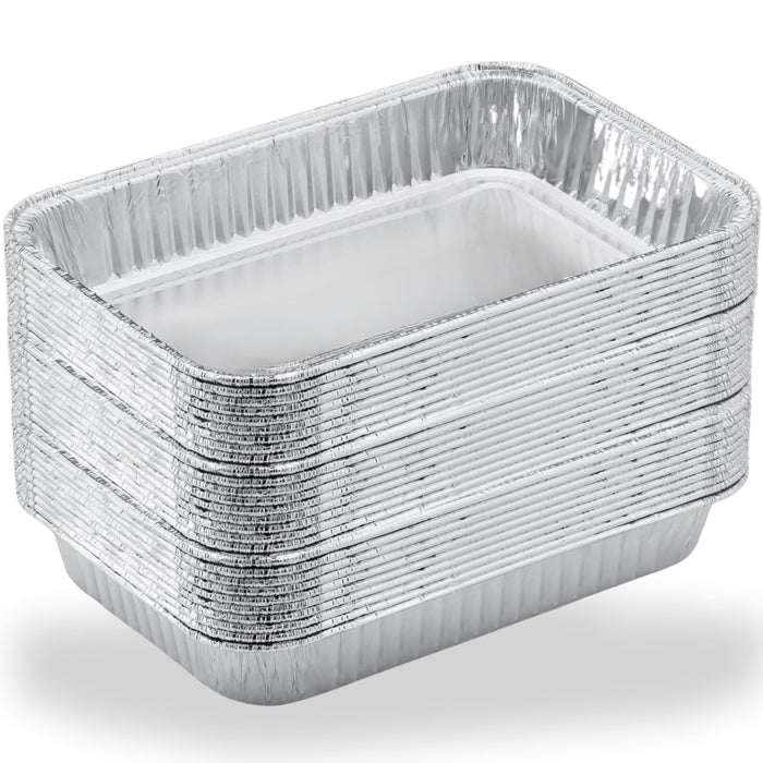 Matchwaves Drip Pans for Weber, Disposable Aluminum Foil Grease Trays for Weber Grills, Universal Replacement Liners for Weber Series, 8.6" x 6" - 50 Pcs
