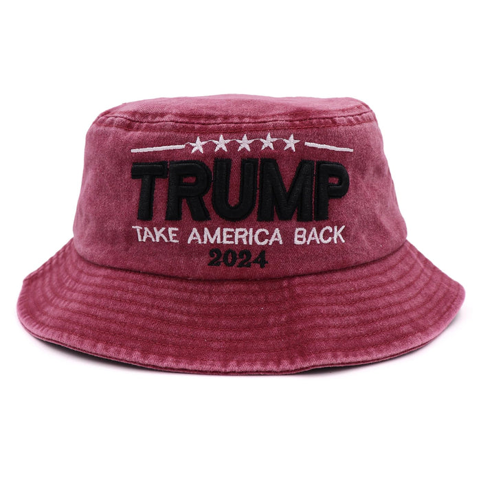 Trump 2024 MAGA Bucket Hats for Men Women,Donald Trump Bucket Hat Make America Great Again Baseball Caps 3D Embroidery MAGA Trump Hat