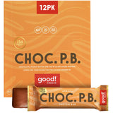 good! Snacks Vegan Chocolate Peanut Butter Protein Bar | Gluten-Free, Plant Based, Low Sugar, Kosher, Soy Free, Non GMO | 15g Protein (12 Bars)