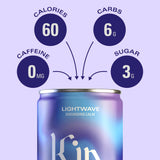 Lightwave by Kin Euphorics – Non-Alcoholic Botanical Drink with Prebiotics, Nootropics & Adaptogens – Lavender, Vanilla, Ginger & Birch, 8 oz (8-Pack)