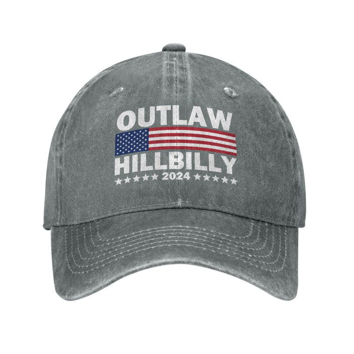 Trump Vance 2024 for President Outlaw Hillbilly 2024 24 Hats Classic Trump 45 47 Hat Cap Adjustable Strap for Men Women t Shirt tee Flag Tshirt Gray