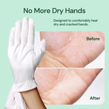 Clearbody Organics Medium White Organic Cotton Gloves 5 Pairs (10 Pcs) – 100% Organic Cotton Gloves for Dry Hands –Reusable Moisturizing Gloves for Cracked Hands Repair