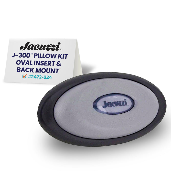 Jacuzzi J-300 Series Oval Pillow Insert + Back Mount, Replacement Spa Pillow for Hot Tub, Comfortable Headrest Cushion with Easy Installation, Durable Vinyl Design for Relaxing Soaks & Spa Upgrade