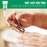 Toenail Soft Temporary Nail Softening Cream for Thick, Hard Toenails with Aloe 1 Oz with Easy Hold Toenail Clipper