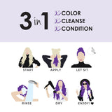 Keracolor Clenditioner PURPLE Hair Dye - Semi Permanent Hair Color Depositing Conditioner, Cruelty-free, 12 Fl. Oz.