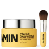 Gleamin Vitamin C Clay Mask - 10-Minute Treatment, Turmeric Clay Face Mask Skin Care, Deep Cleansing Pores - Facial Improves Uneven Tone, Post-Blemish, Visibly Brighten, Scarring and Texture - 2.5 Oz