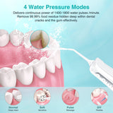 Cordless Water Dental Flosser Teeth Cleaner, INSMART Professional 300ML Tank DIY Mode USB Rechargeable Dental Oral Irrigator for Home and Travel, IPX7 Waterproof 4 Modes Irrigate for Oral Care