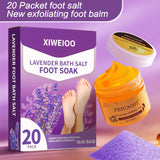 XIWEIOO Foot Soak salt with Tea Tree Oil - Moisturize, Reduce Foot Odor, & Soothe Aching Feet Foot cream spa bath massager Epsom Salt foot pedicure kit at home spa exfoliante healthycare