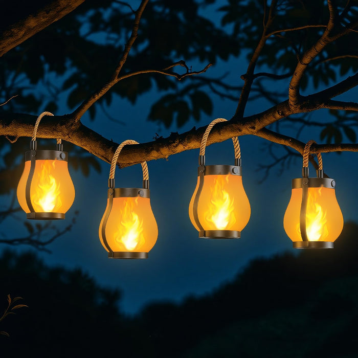 Hompavo Gen2 Solar Lanterns Outdoor Waterproof with Ultra-Real Flame
