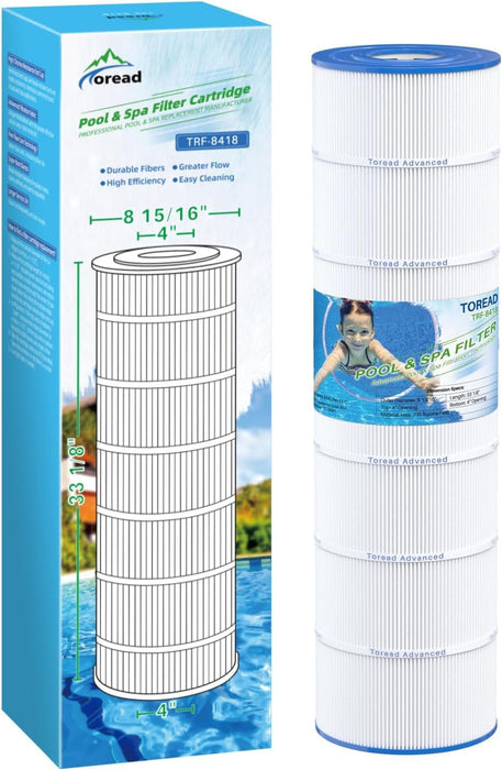 TOREAD CS200 Pool Filter Replaces Jandy CS200, PJANCS200, Ultral-B9, R0462400, Unicel C-8418, Filbur FC-0823, 200 Sq. Ft Pool Filter Cartridge 1 Pack