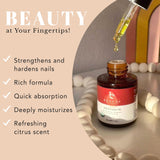 Beauty by Earth Organic Nail and Cuticle Oil - USA Made Nail Oil for Growth and Strength, Nail Treatment for Damaged Nails, Cuticle Repair and Nail Care