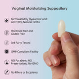 vetrue Intimate Moisturizer, Vaginal Suppository for Dryness & Discomfort, Feminine Long Lasting Hydration with Hyaluronic Acid and Natural Herbs - PH Balance, Estrogen and Drug Free (12 Inserts)