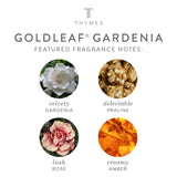 Thymes - Goldleaf Gardenia Hand Crème - Deeply Moisturizing Cream with Light Floral Scent for Women - 3 oz