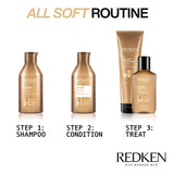 Redken All Soft Argan Oil Shampoo | For Dry / Brittle Hair | Provides Intense Softness and Shine | Travel Size | 33.8 Fl Oz