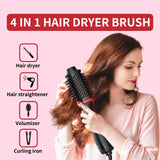 FSNEY Hair Dryer Brush Blow Dryer Brush in One, One-Step Styler Volumizer with Negative Ion Anti-frizz Ceramic Titanium Barrel Hot Air Hair Straightener Brush