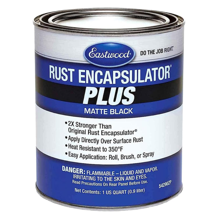 Eastwood Matte Black Rust Encapsulator Plus | Long Lasting Durable Finish 1 Coat Maximum Rust Protection | Heat Resistance up to 350 degrees Fahrenheit | 1 Quart, Matte Black
