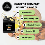 Sweet Almond Oil 32 Ounces by Naturevibe Botanicals | 100% Pure and Natural | Great for Skin and Hair | Body Oil | Cold-Pressed Almond Oil (946 ml)