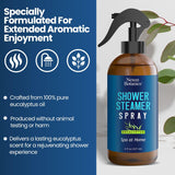 Nexon Botanics Eucalyptus Shower Steamer Spray 8 fl oz - Shower Aromatherapy Spray - Eucalyptus Shower Spray - Sauna Spa Steam Shower Mist at Home, Room - Essential Oil Shower Eucalyptus Spray