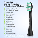 MRYUESG Replacement Heads Compatible with Philips Sonicare 10 Pack, Electric Tooth-Brush Head for Phillips, Black