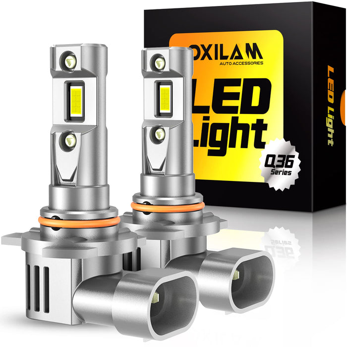 OXILAM 9012 LED Bulbs, 10X Brighter 6500K Cool White, Anti-Flicker, 60,000Hrs Lifespan, HIR2 LED Light Compatible with Cars Trucks SUVs, Pack of 2