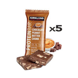 Kirkland Signature Protein Bars Variety Pack (20 Count) 5 of Each, All 4 Flavors - Chocolate Chip Cookie Dough, Chocolate Peanut Butter Chunk, Chocolate Brownie, and Cookies & Cream 2.12oz