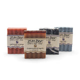 Indigo Wild Zum Bar Goat's Milk Soap - Mother's Day Gift - Earth and Sea Blends - Frankincense and Myrrh, Sea Salt, Patchouli-Orange, Cedar - 3 oz (4 Pack)