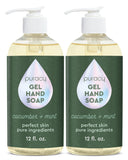 Puracy Organic Hand Soap, For the Professional Hand Washers We've All Become, Moisturizing Natural Gel Hand Wash Soap, Liquid Hand Soap Refills for Soft Skin (12 fl.oz, Cucumber & Mint) 2-Pack