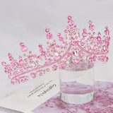 TOBATOBA Tiaras for Women, Pink Crystal Tiara Crowns for Women, Wedding Tiara for Bride Queen Crown, Royal Princess Quinceanera Headpieces for Birthday Prom Pageant Halloween Cosplay Accessories