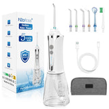 H2ofloss Water Dental Flosser Cordless, 300ML Rechargeable Oral Irrigator for Teeth Cleaning, Portable & IPX7 Waterproof Teeth Cleaner Pick for Braces Home Travel