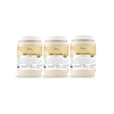 100% Pure Rendered Grass Fed and Grass Finished Beef Tallow-Food Grade- US Raised NON GMO 100% Suet- Set of 3 Jars(each 24 oz/1.5 LBS)