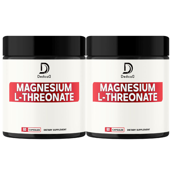 2 Packs 60 Capsules - 2000mg Magnesium L-Threonate Capsules - 144mg Elemental Magnesium per Serving