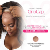 MILANO COLLECTION Wig Grip Cap for Women | Stocking Dome Cap with Built In Elastic Headband | Non Slip Wig Gripper Accessories for Keeping Wigs Lace Front In Place, Nude, 1 Pack, One Size