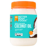 BetterBody Foods Organic, Naturally Refined Coconut Oil, 15.5 Fl Oz, All Purpose Oil for Cooking, Baking, Hair and Skin Care