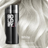 BOLDIFY Hair Fibers (28g) Fill In Fine and Thinning Hair for an Instantly Thicker & Fuller Look - Best Value & Superior Formula -14 Shades for Women & Men - WHITE