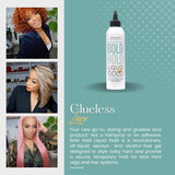 The Hair Diagram - Bold Hold Liquid Gold Reloaded - Glueless Lace Gel - Temporary Hold For Wigs and Hair Systems - Styling Agent For Baby Hairs - Non Toxic - Aerosol & Alcohol Free - Water Based Formula - 4oz