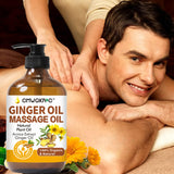 2 Pack Ginger Oil Lymphatic Drainage Massage,Belly Drainage Ginger Oil-Warming Tired Sore Muscle Ginger Massage Oils With Natural Arnica Extract,Grapeseed Oil,Vitamin E Massage Oil for Massage Therapy