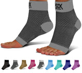 SB SOX Plantar Fasciitis Compression Socks for Women & Men - Best Arch Support for All Day Wear - Relief for Heel Pain and Night Splint Comfort (Gray, Medium)