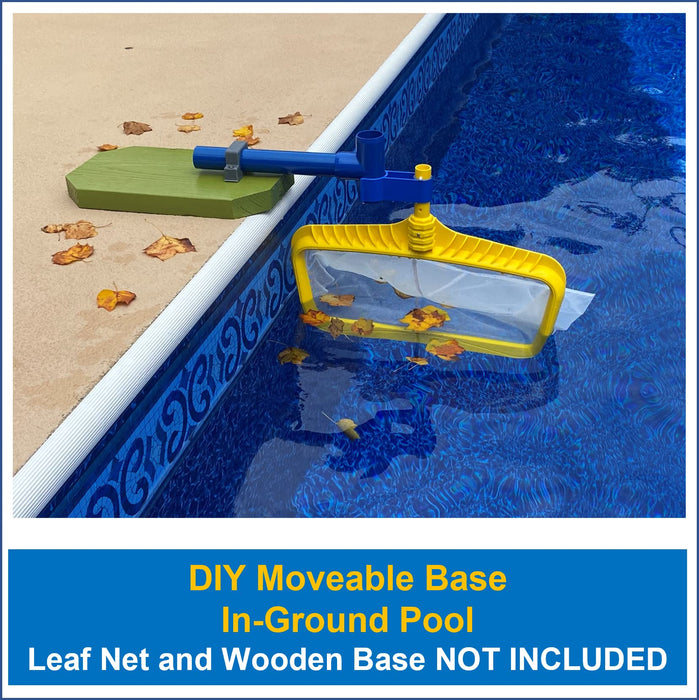 LEAF BONE – Leaf Skimmer Kit for Above Ground Pools and In-Ground Pools, Hands-Free Pool Skimmer holds your Leaf Rake Net to skim floating debris, Fits Most Leaf Nets (Net Not Included)
