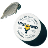 Highland Glacial Hair Clay Pomade - Award winning hair styling clay for men and women made with 100% all natural and organic ingredients that promote hair and scalp health. Low shine, Medium Hold.