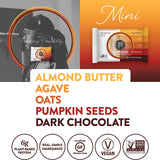 Protein Puck Vegan Protein Bars Mini Almond Butter, Dark Chocolate Flavor Daily Bliss | 5g Plant Based Protein | 12 Count