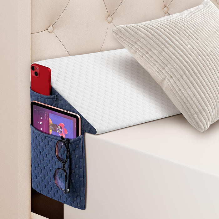 Welzona Queen Size Wedge Pillow Headboard/Bed Wedge Pillow for Headboard, Bed/Mattress Gap Filler (0-6"), Triangle Pillow Wedge for Gap, Comfortable High Density Foam Pillow (60"x 10"x 6")