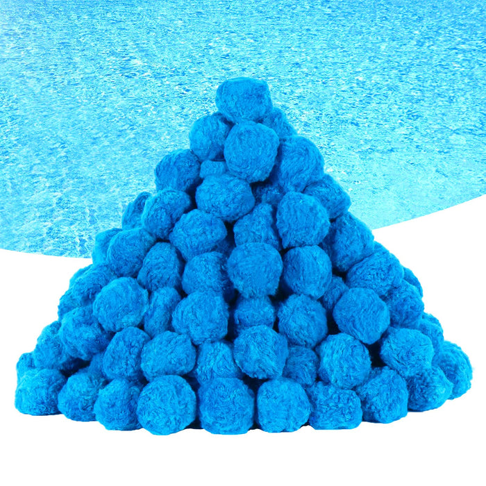 Askyli 3.1 lbs Pool Filter Balls for Sand Filter, Reusable Pool Sand Filter Balls, Efficient Blue Filter Media Balls, Suitable for All Sand Filter System (Equals 100lbs Pool Filter Sand)