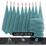 Microfiber Facial Cloths Fast Drying Washcloth 12 pack - Premium Soft Makeup Remover Cloths - Teal