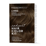 Madison Reed Radiant Hair Color Kit, Soft Medium Neutral Brown for 100% Coverage of Resistant Gray Hair, Ammonia-Free, 6.5NNA Sondrio Brown, Permanent Hair Dye, Pack of 1