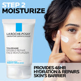 La Roche-Posay Toleriane Double Repair Face Moisturizer | Daily Moisturizer Face Cream with Ceramide and Niacinamide for All Skin Types | Oil Free | Fragrance Free | 2 Piece Set